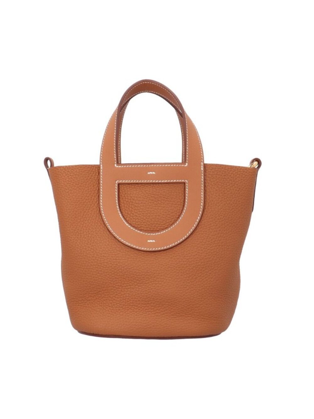 Hermes in the Loop 18 Handbag Taurillon Clemence Brown
